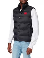 Garnitury - HUGO Męska kamizelka puchowa, czarny (Black1), L - miniaturka - grafika 1