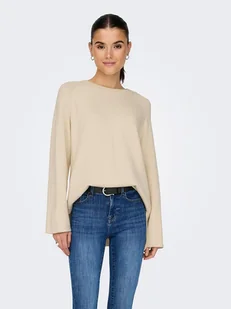 ONLY Sweter w kolorze beżowym - Swetry damskie - miniaturka - grafika 1