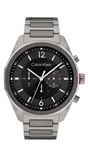 Zegarek Calvin Klein Zegarek Kwarcowy z Chronografem dla Mężczyzn z Szarą Bransoletą ze Stali Nierdzewnej, 25200267 - Zegarki męskie - miniaturka - grafika 1