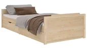 Łóżka - Sosnowe Pojedyncze Łóżko Z Szufladami 90X200 D9-D43 - miniaturka - grafika 1