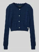 Kurtki i płaszcze dla dziewczynek - Kurtka z dzianiny z listwą guzikową - miniaturka - grafika 1