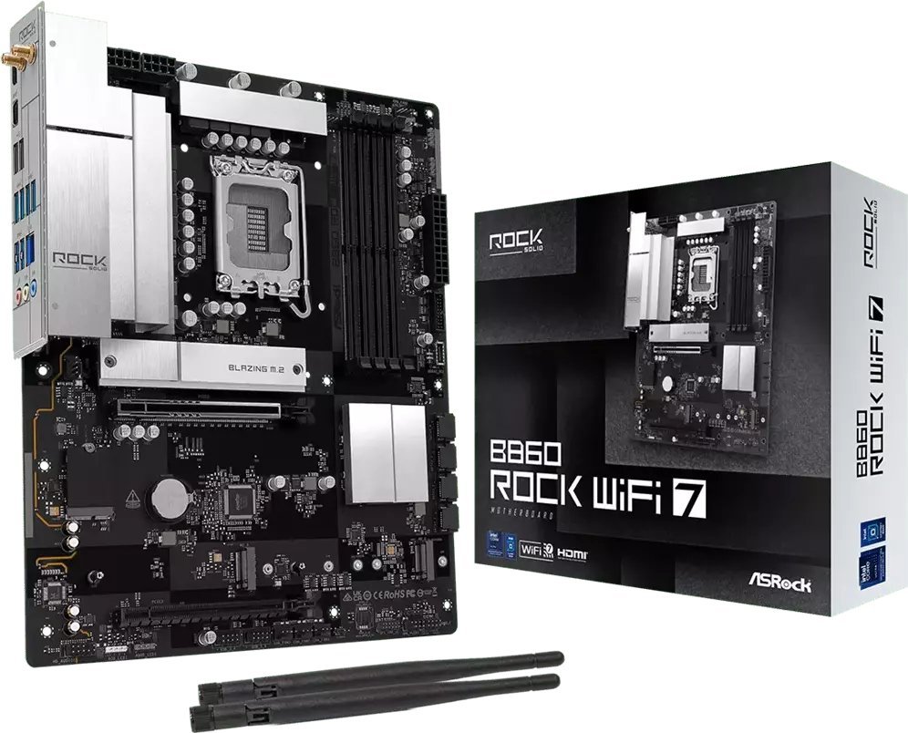 ASRock B860 Rock WiFi7 1851 ATX HDMI/DP DDR5 90-MXBUA0-A0UAYZ