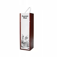 Etui na dokumenty i karty - Kot rosyjski niebieski Pudełko na wino z grafiką - miniaturka - grafika 1