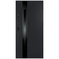 Drzwi zewnętrzne - Isoxa Drzwi zewnętrzne stalowe wejściowe Buena Shadow 68 antracytowe 80 prawe - miniaturka - grafika 1