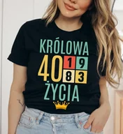 Koszulki i topy damskie - koszulka damska KRÓLOWA 40 NA 40 URODZINY - miniaturka - grafika 1