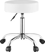 Krzesła i taborety kosmetyczne - VEVOR Obrotowe Krzesło z Regulacją Wysokości - Nośność 204 kg Białe - miniaturka - grafika 1