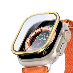 Szkło hartowane Dux Ducis Flas z ramką aluminiową do Apple Watch Ultra 49mm - złote - Akcesoria do smartwatchy - miniaturka - grafika 1