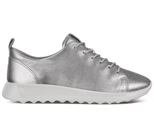 Buty sportowe ECCO FLEXURE srebrne skórzane 38 - Półbuty damskie - miniaturka - grafika 1