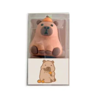Gumka do mazania 3D Kapibara pomarańcza - Gumki biurowe - miniaturka - grafika 1