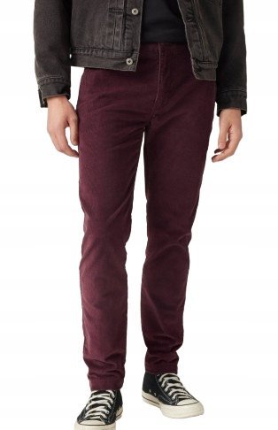 LEVIS SPODNIE MĘSKIE SZTRUKSOWE PROSTE FIOLETOWE BAWEŁNIANE 33/34 XQA