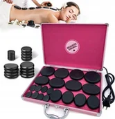 Masażery - Zestaw do masażu gorącymi kamieniami bazalt - 20 sztuk idealnych na prezent - miniaturka - grafika 1