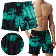 Kąpielówki męskie - ATLANTIC Kąpielówki Męskie z Kieszeniami Szorty Plażowe Tropikalny Wzór XXL - miniaturka - grafika 1