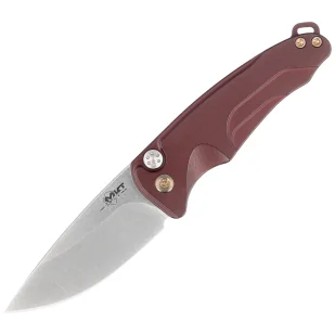 Nóż automatyczny Medford Smooth Criminal Auto Red Aluminium, Bronze HW/Clip, Tumbled S45VN by Greg Medgord (MKA0394TQ-41AR-T1C1-Q4) - Noże - miniaturka - grafika 1