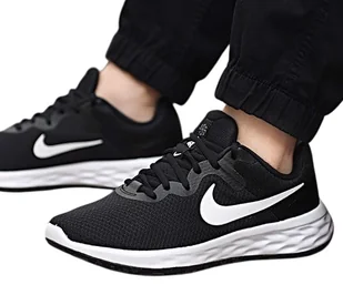Nike Revolution 6 Sportowe Czarne Męskie Buty Lekkie do BIegania treningowe - Buty sportowe męskie - miniaturka - grafika 1