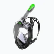 Maski do nurkowania - Maska pełnotwarzowa do snorkelingu SEAC Libera black/green lime - miniaturka - grafika 1