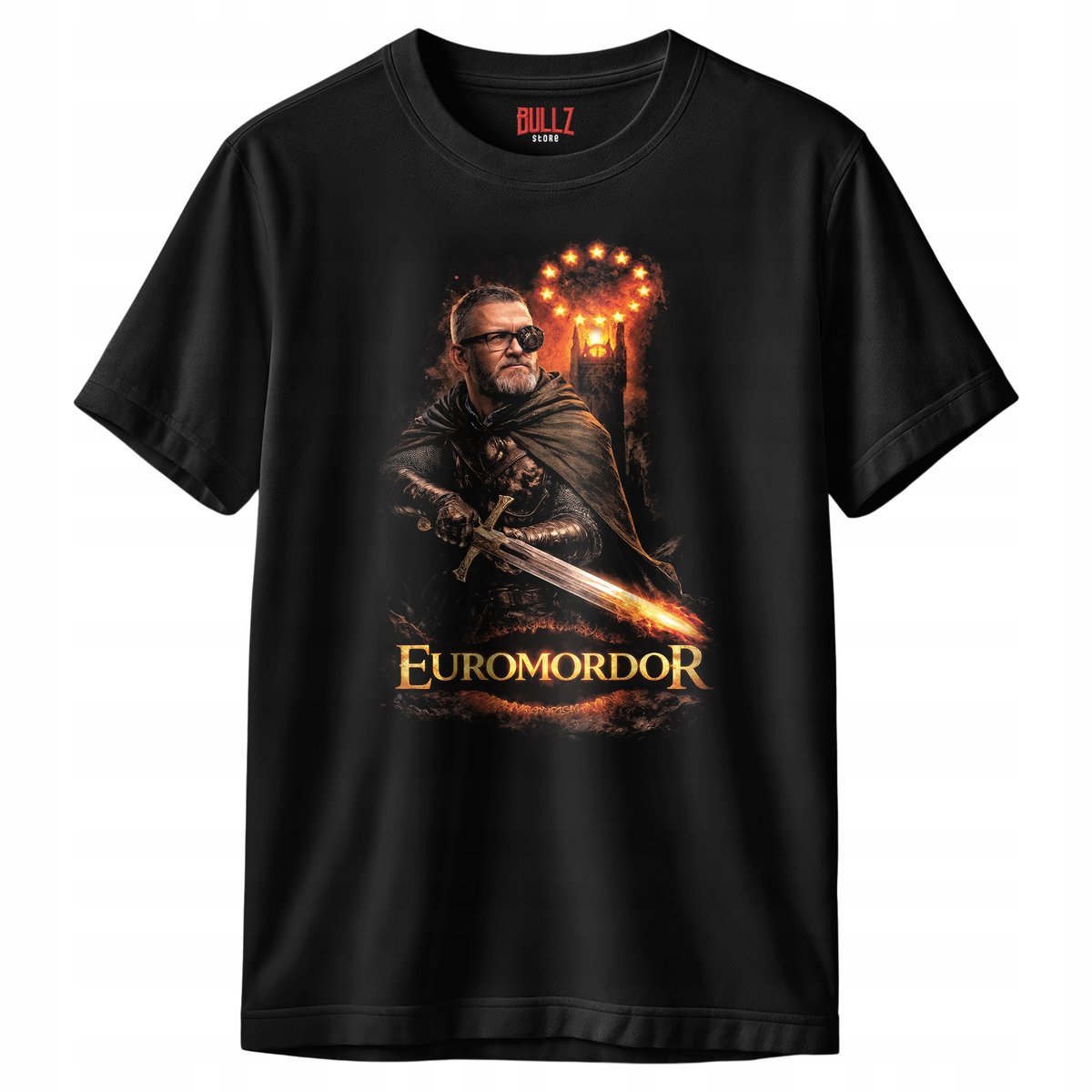 Koszulka czarna męska Grzegorz Braun Euromordor Władca Pierścieni r. XL