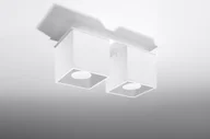 Lampy sufitowe - Sollux Lighting Plafon QUAD 2 biały - miniaturka - grafika 1