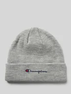 Czapki męskie - Czapka beanie z wyhaftowanym logo - miniaturka - grafika 1
