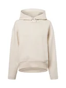 Bluzy damskie - BOSS Damska bluza z kapturem - Enolari Kobiety Bawełna biały jednolity, S - miniaturka - grafika 1