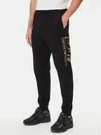 Spodnie sportowe męskie - EA7 Emporio Armani Spodnie dresowe 7M001753 AF17787 UC001 Czarny Regular Fit - miniaturka - grafika 1