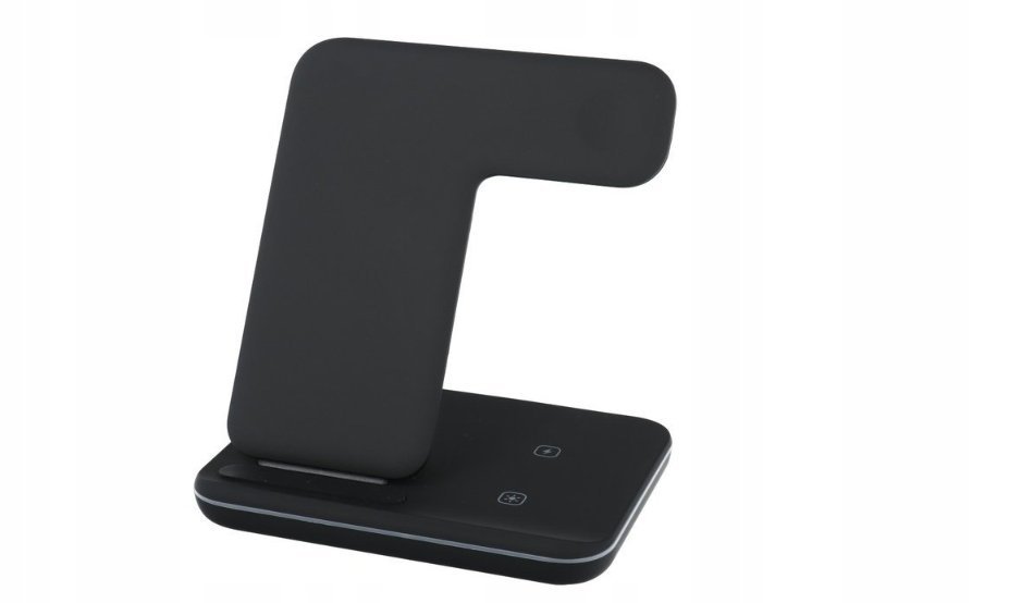 Bezprzewodowa ładowarka indukcyjna 3w1 czarna