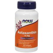 Witaminy i minerały dla sportowców - NOW Astaxanthin 4mg 90softgels - miniaturka - grafika 1