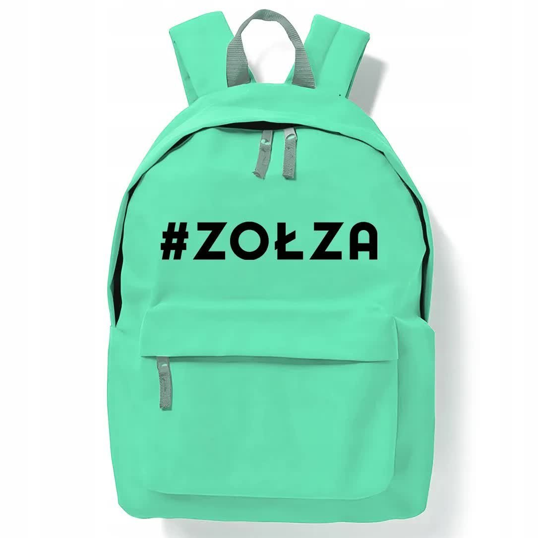 PLECAK Szkolny MIĘTOWY ZOŁZA Pojemny Wzory