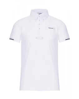 Koszulki jeździeckie - Koszula konkursowa HARCOUR Crystallo męska biała, rozmiar: L - grafika 1