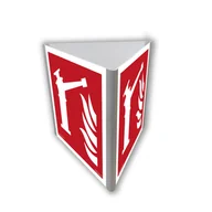 Systemy ekspozycyjne i znaki informacyjne - BF815 DZIAŁKO GAŚNICZE (3D DOŚCIENNY), PN - PŁYTA PCV 1MM; (150X150MM) - miniaturka - grafika 1