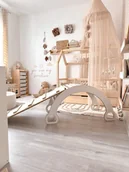 Skoczki dla dzieci - DUŻY bujak montessori + DUŻA zjeżdżalnia DRABINKA - miniaturka - grafika 1