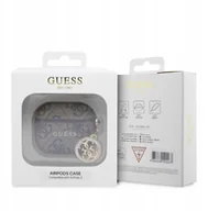 Akcesoria do słuchawek - Guess 4G Script Pc/Pu Charm Case For Airpods Pro 3 Brązowe - miniaturka - grafika 1