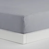 Prześcieradła - Szare prześcieradło z gumką 140x200 cm home&you z mikrofibry jasnoszare - miniaturka - grafika 1