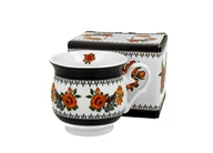 Kubki - Kubek do kawy i herbaty porcelanowy DUO retro INDIGO 2, 530 ml - miniaturka - grafika 1