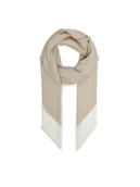 Apaszki i szaliki damskie - Calvin Klein Szal Bold Logo LV04F8052G Beżowy - miniaturka - grafika 1