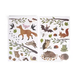 Filibabba Naklejki ścienne Forest Friends - Zestawy naczyń dla dzieci - miniaturka - grafika 1