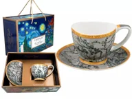 Filiżanki - Filiżanka ze spodkiem 0,35 L Carmani - Vincent van Gogh - Kwitnący Migdałowiec Srebrny 33.830-1004 - miniaturka - grafika 1