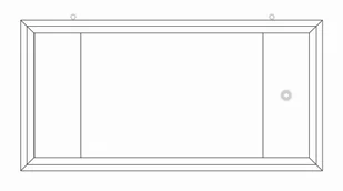 EC001 RAMKA SZARA PODWIESZANA POZIOMO Z KOMPLETNYM OPRZYRZĄDOWANIEM, VS - SZARY PROFIL PCV ; (300X100MM) - Systemy ekspozycyjne i znaki informacyjne - miniaturka - grafika 1
