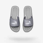 Klapki i japonki damskie - Klapki Kubota Rzep Szare 34 - miniaturka - grafika 1