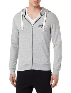 Bestseller A/S Męska kurtka z kapturem Jjmikk Sweat Zip Hood, Light Grey Melange, M - Kurtki męskie - miniaturka - grafika 1