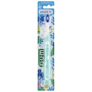 GUM BUTLER GUM Toothbrush MONSTER Junior- szczoteczka do mycia zębów dla dzieci w wieku 7-9 lat  z serii Monster Junior 902 - Szczoteczki do zębów dla dzieci - miniaturka - grafika 1