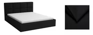 Łóżka - Łóżko Tapicerowane Z Materacem 160X200 - Alaska A38 - Czarny | Trinity 16 - miniaturka - grafika 1