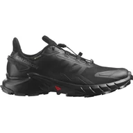 Buty sportowe męskie - Męskie Buty do biegania w terenie SALOMON SUPERCROSS 4 GTX BLACK/BLACK/BLACK L41731600 – Czarny - miniaturka - grafika 1
