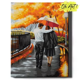 Obraz Malowanie Po Numerach 40X50 cm / Para Pod Parasolem / Oh Art - Malowanie po numerach - miniaturka - grafika 1