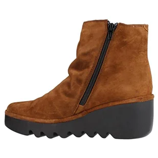 Fly London Damskie botki BROM344FLY Camel, 5 UK - Botki damskie - miniaturka - grafika 1