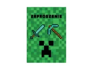 Kartki okolicznościowe i zaproszenia - Zaproszenia personalizowane na urodziny Piksele - 8 szt. - miniaturka - grafika 1