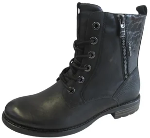 Tom Tailor Damskie sztyblety 4290330015, czarne, 42 EU, czarny, 42 EU - Botki damskie - miniaturka - grafika 1