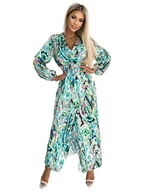 Sukienki - numoco Sukienka w kolorze turkusowym - miniaturka - grafika 1