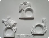 Akcesoria rzeźbiarskie - Forma do odlewów gipsu, serwetki bożonarodzeniowe, 3 elementy - miniaturka - grafika 1