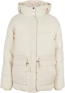 Kurtki damskie - Urban Classics Damska kurtka puchowa w talii, luźny krój na zimne dni, dostępna w wielu kolorach, rozmiarach XS-5XL, Whitesand, L - miniaturka - grafika 1