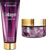 Balsamy i kremy do opalania - Soleo Soleo Collagen Accelerator + Słoiczek Beauty Face - miniaturka - grafika 1